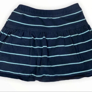 LL BEAN EUC GIRLS NAVY STRIPED SKORT SKIRT SKIRTS GIRL SUMMEE FALL SIZE 4 4T
